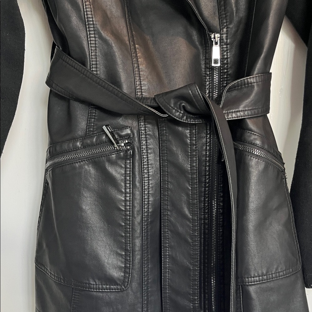 Roz & Ali Women's Black Faux Leather Jacket - Picture 3 of 6